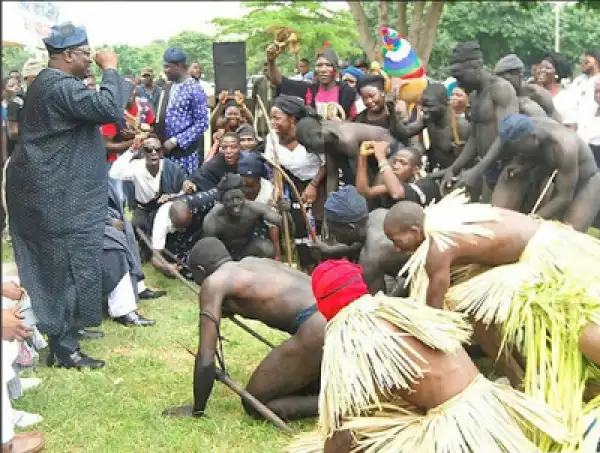 Photo: See How A Senator Was Greeted By Local Group During An Event In Abuja